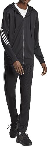 Adidas 3-Stripes Tracksuit Giacca, Black / White, L Uomo