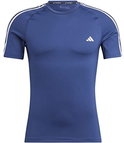 Adidas Techfit T-shirt a manica corta, Dark Blue, L