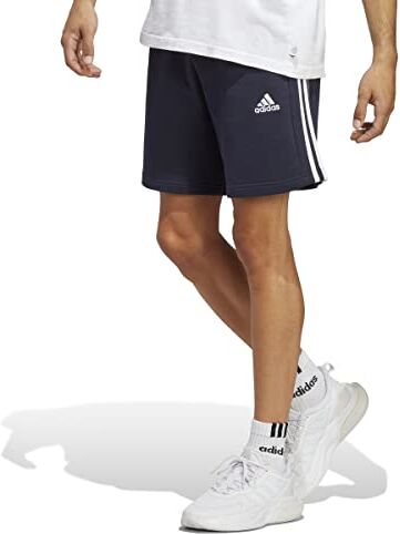 Adidas Essentials French Terry 3-stripes Shorts, Pantaloncini Uomo, Legend Ink, 4XL Corto