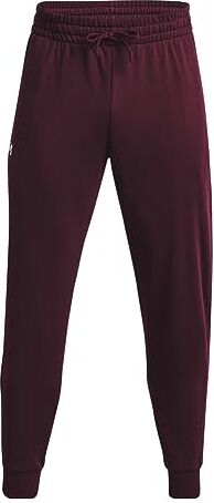 Under Armour Pantaloni da Jogging UA Rival, Tuta Uomo, Marrone Scuro / / Bianco, M/L