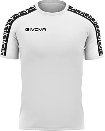 GIVOVA Poly Band Maglietta a Maniche Corte Unisex Adulto, Bianco, L