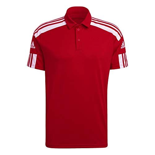Adidas Squadra 21 Short Sleeve Polo Shirt, Uomo, Team Power Red/White, XL