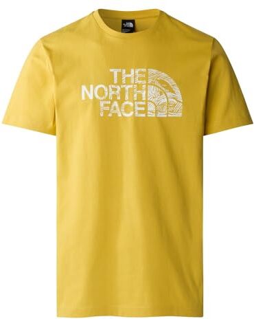 The North Face Woodcut Dome T-Shirt Yellow Silt S