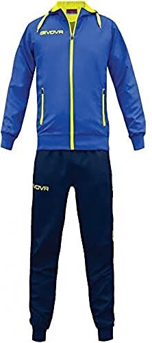 GIVOVA , Tuta Winner Unisex – Adulto, Azzurro/Giallo Fluo, 3XL