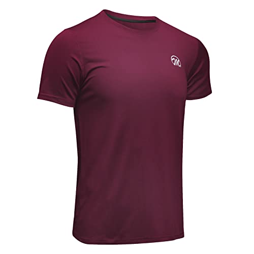 MEETWEE Maglietta Uomo, Maglia a Manica Corta Asciugatura Rapida Fitness T-Shirt da Sport per Corsa Palestra Fitness (Rosso, XXL)