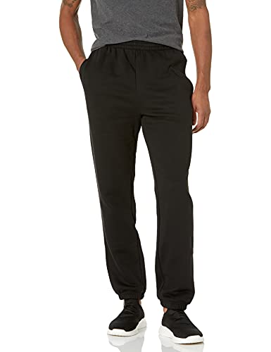 Amazon Essentials Pantaloni della Tuta Felpati Stretti alle Caviglie (Disponibile nelle Taglie Big & Tall) Uomo, Nero, XXL