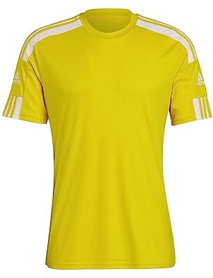 Adidas Squadra 21 Short Sleeve Jersey T-shirt, Team Yellow/White, XXL Uomo