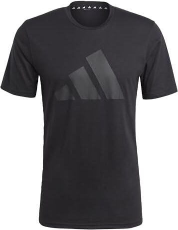 Adidas Men Train Essentials Feelready Logo Training Maglietta a Maniche Corte, XXL Nero/Nero