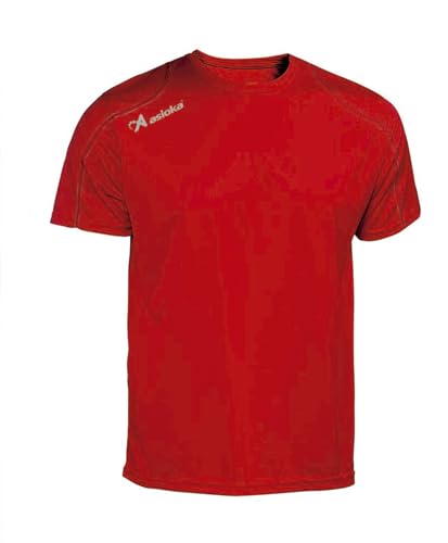 Asioka 75/09 Maglietta a Maniche Corte, Unisex Adulto, Unisex Adulto, , Rosso, S