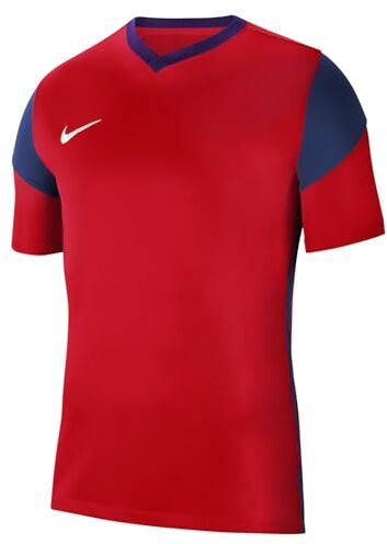 Nike Park Derby III, Maglietta a Manica Corta Uomo, Rosso (Università Rossa/Mezzanotte Blu Navy/Bianca), S