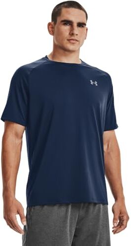 Under Armour UA Tech 2.0 SS Tee, T-Shirt Uomo, Academy Blue, M