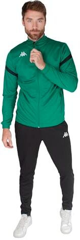 Kappa Dalcito Tuta da ginnastica, Verde / Nero, XL Unisex Adulto