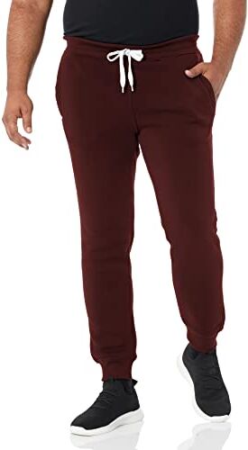 Southpole Men's Active Basic Jogger Fleece Pants, Burgundy, X-Large