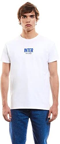 Inter T-Shirt Regular, Unisex-Adulto, Bianco, Medium