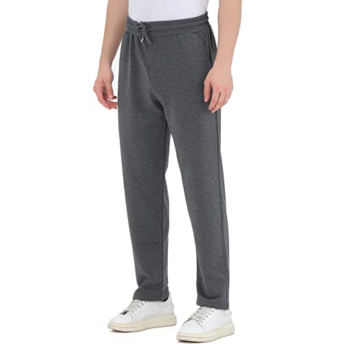 ROSS CAMP Pantaloni da Jogging da Uomo Pantaloni Sportivi da Uomo Lunghi in Cotone, Pantaloni da Allenamento per Il Tempo Libero, Jogger da Viaggio Moderni (Antracite, XL)