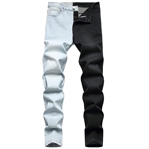 NOAGENJT Pantaloni di velluto a coste pantaloni mimetici uomo jeans neri uomo pantaloni casual uomo pantaloncini tennis Azzurro-d 27.99