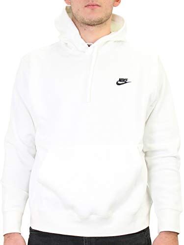 Nike M Nsw Club Po Bb, Felpa con Cappuccio Uomo, Bianco (White/White/Black), S