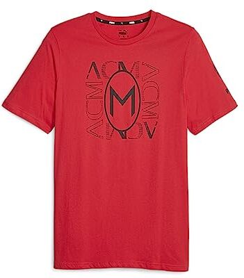 Puma AC MILAN T-Shirt FtblCulture, ACM, Rosso, Adulto, Unisex, M