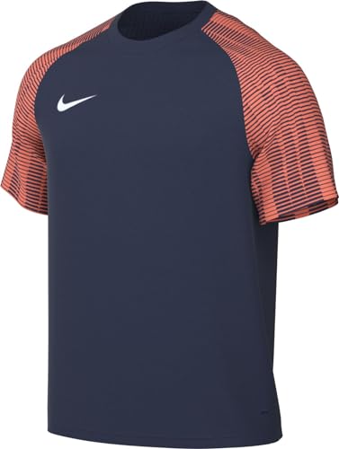 Nike M NK DF Academy JSY SS T-Shirt, Midnight Navy/Hyper Crimson/White, XL Uomo