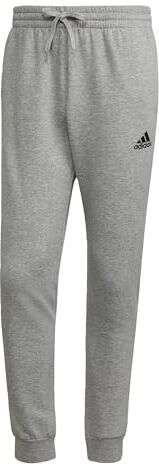 Adidas Regular Tracksuit Bottoms Pantaloni da Uomo, Essentials Fleece, Medium Grey Heather / Black, L Short