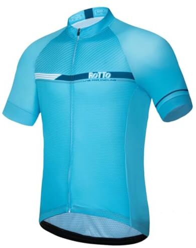 ROTTO Maglia Ciclismo Uomo Magliette Bici Maniche Corte Maglia MTB Serie Linea Semplice