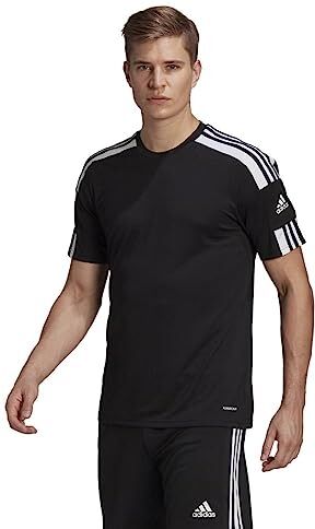 Adidas Squadra 21 Short Sleeve Jersey T-shirt, Black/White, S Uomo