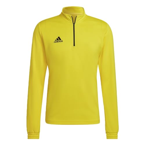Adidas Entrada 22 Training Long Sleeve Sweatshirt, Maglia Lunga Uomo, Team Yellow/Black, XL