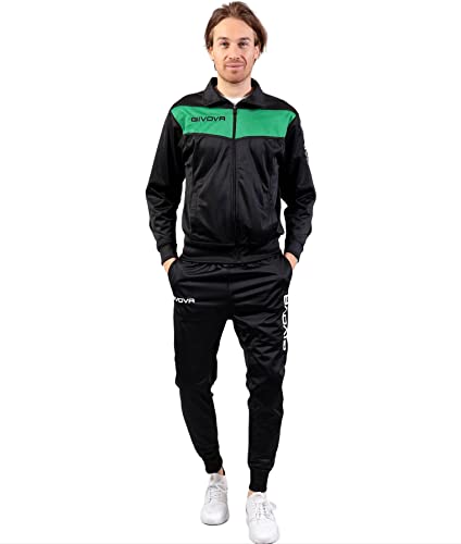 GIVOVA TUTA VISA TRIACETATO 4S NERO/VERDE Tg. XL