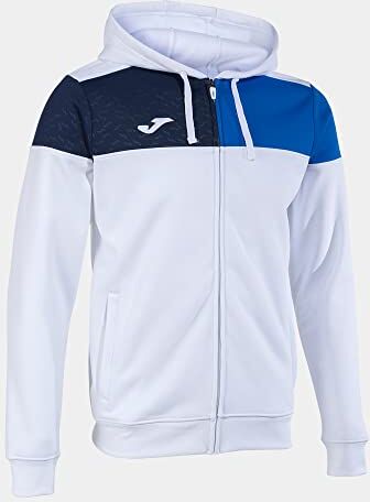 Joma Giacca con cappuccio uomo Crew V bianco blu reale blu navy