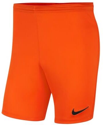 Nike Dri-Fit Park 3, Pantaloncini da Calcio Unisex-Adulto, Sicurezza Arancione/Nero, M