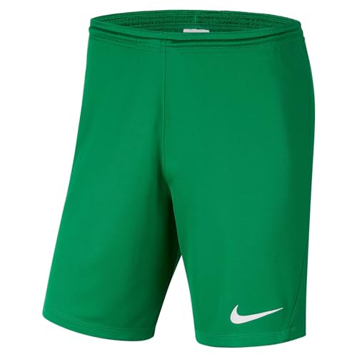 Nike Dri-Fit Park 3, Pantaloncini da Calcio Uomo, Pino Verde/Bianco, S