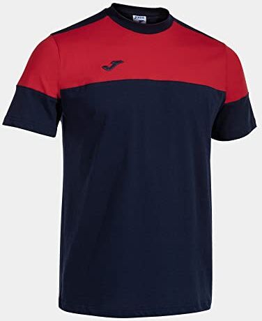 Joma Maglia a Manica Corta Uomo Crew V Blu Navy Rosso