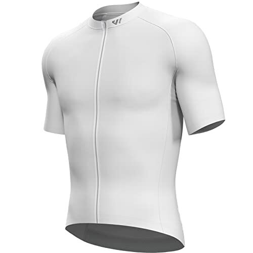 Lo.gas Maglie da Ciclismo Uomo Maglia da Mountain Bike con Tasca Traspirante Tech Stretch Zipper Quick Dry