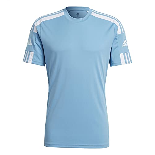 Adidas Squadra 21 Short Sleeve Jersey T-shirt, Team Light Blue/White, M Uomo