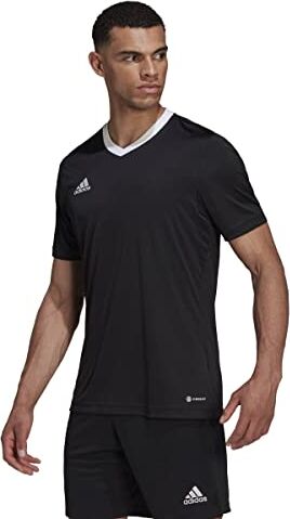 Adidas Entrada 22 Short Sleeve Jersey, T-shirt Uomo, Nero, XS