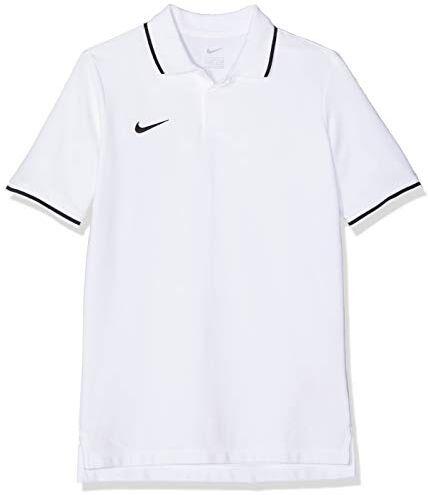 Nike Team Club19 SS, Polo A Maniche Corte Unisex Bambini, White/Black, XS