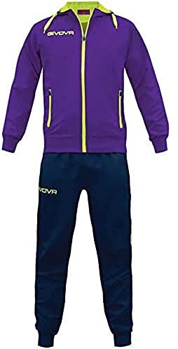 GIVOVA , Tuta Winner Unisex – Adulto, Viola/Giallo Fluo, XL