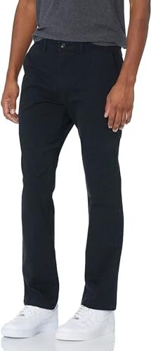 Amazon Essentials Pantaloni Chino Elasticizzati Casual dalla vestibilità Sportiva (Disponibili in Taglie Extra Forti) Uomo, Nero, 35W / 29L