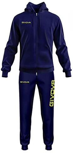 GIVOVA TUTA KING FELPA BLU/GIALLO FLUO Tg. 2XL