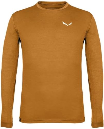 Salewa Puez Melange Dry Long Sleeve Tee Men, Golden Brown Melange, M