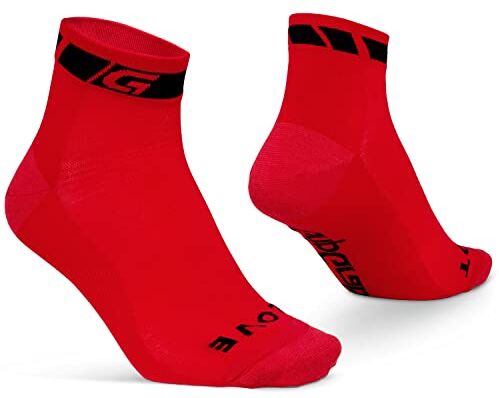 GripGrab Calzini Corti Estivi da Ciclismo Uomo Donna Sportivi Bicicletta da Corsa MTB Gravel, Unisex-Adulto, Rosso 1 Paio, M (41-44)