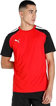 Puma teamPACER Jersey, T-Shirt Men's, Rosso Nero-Bianco, XL