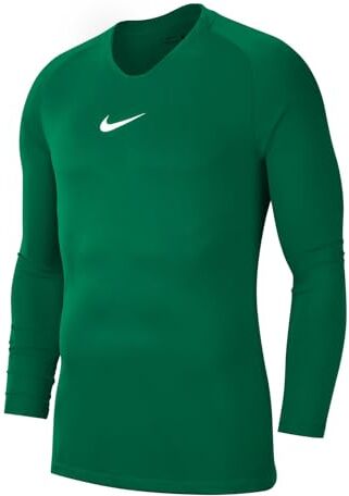 Nike Park First Layer Top, Maglia Termica Maniche Lunghe Uomo, Pine Green/White, S