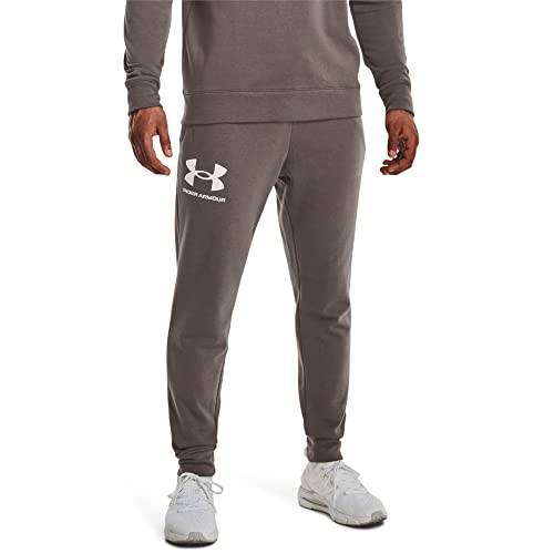 Under Armour Rival Terry Joggers Bottoms Warmup, (176) Fresh Clay//Onice White, L Uomo