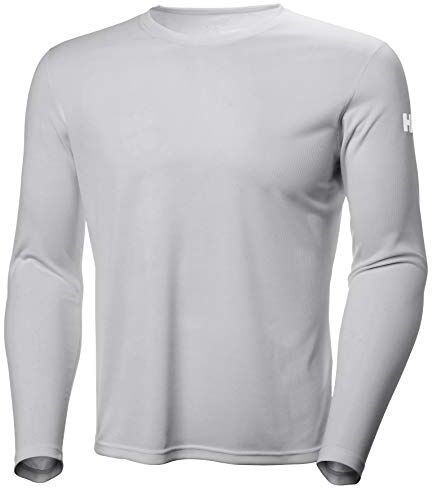 Helly Hansen Uomo Maglia Termica HH Tech Crew, 2XL, Grigio Chiaro