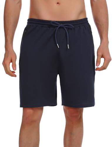 Wayleb Pantaloncini Palestra Uomo Pantalone Sportivi da Uomo Pantaloni Corti Cotone Shorts Estivi Bermuda con Tasche per Tennis Basket Running