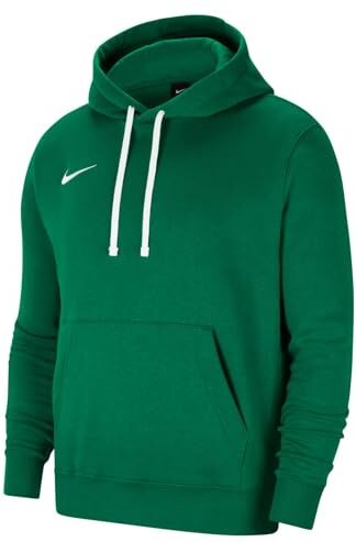 Nike Flc Park20 Felpa con Cappuccio, Pine Green/White/White, M Uomo