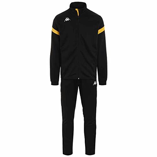 Kappa Dalcito Tuta da ginnastica, Nero / Giallo, S Unisex Adulto