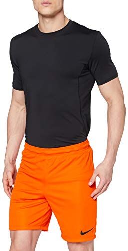 Nike PARK II KNIT SHORT NB, Pantaloncini Uomo, Arancione/Nero, S