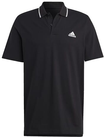 Adidas Essentials piqué Small Logo Short Sleeve Polo Shirt, Uomo, Black, S